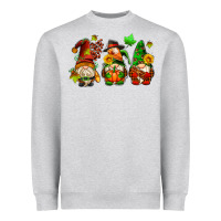 Heather Grey fall gnomes with pumpkin pie Heavyweight Sweatshirt - AdoDesignShop