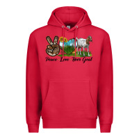 Cardinal peace love boer goat Premium Hoodie - LillyAllenDesigns
