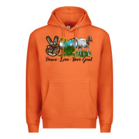 Carrot peace love boer goat Premium Hoodie - LillyAllenDesigns