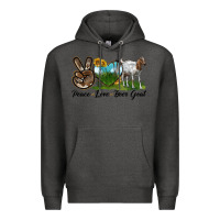 Charcoal Heather peace love boer goat Premium Hoodie - LillyAllenDesigns