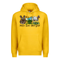 Lemon peace love boer goat Premium Hoodie - LillyAllenDesigns