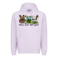 Lilac peace love boer goat Premium Hoodie - LillyAllenDesigns