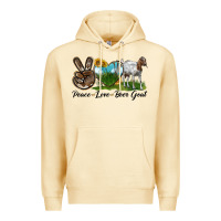 Peace Love Boer Goat Premium Hoodie | Teevron