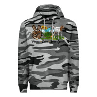 Slate Camo peace love boer goat Premium Hoodie - LillyAllenDesigns