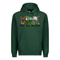 Sports Green peace love boer goat Premium Hoodie - LillyAllenDesigns