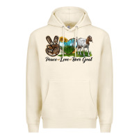 Tofu peace love boer goat Premium Hoodie - LillyAllenDesigns