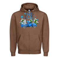 Chestnut hello winter with sniwman and  truck Zipper Hoodie - AdoDesignShop