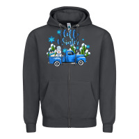 Smoke hello winter with sniwman and  truck Zipper Hoodie - AdoDesignShop