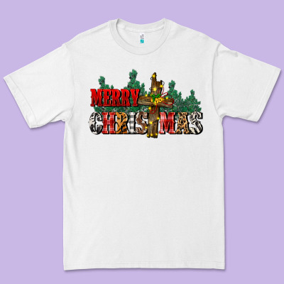 Merry Christmas  Cross Premium Tee Designed By Cowgirlartshop