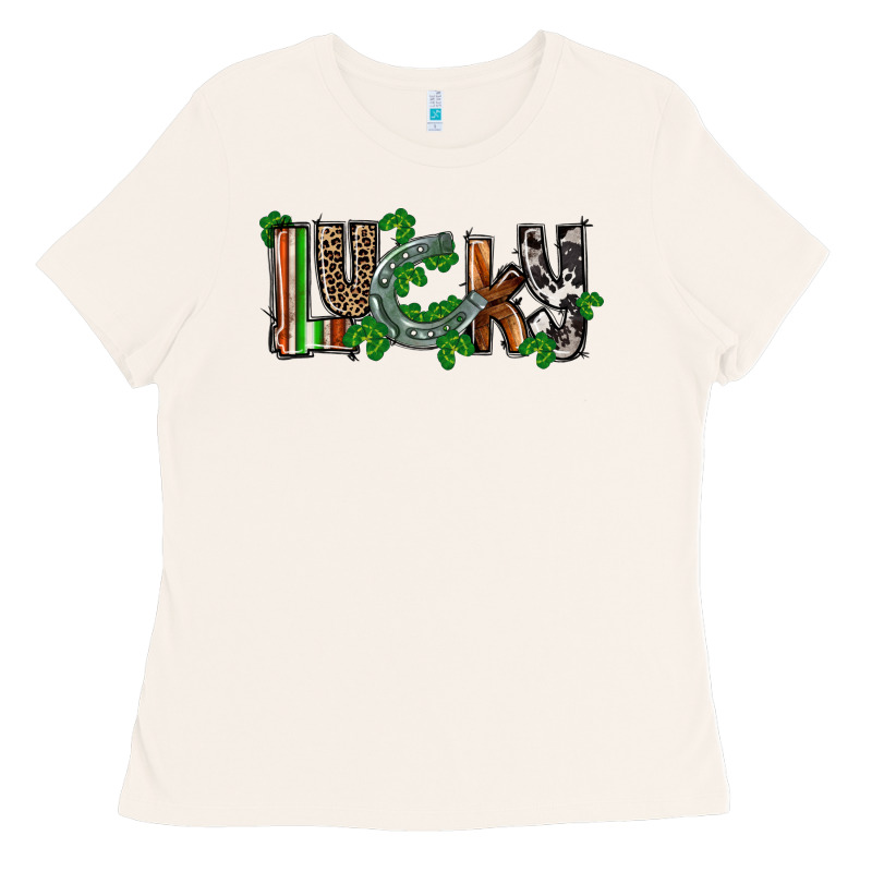 Lucky Horseshoe St. Patrick's Day Ladies Tee by CowGirlArtShop | Teevron