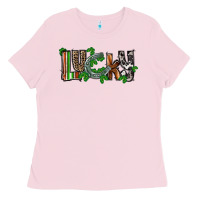 Bubblegum Pink Lucky horseshoe St. Patrick's Day Ladies Tee - CowGirlArtShop