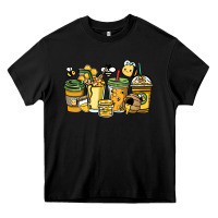 Black Honey bee coffee cups Heavy Core Tee - HowdyJamesFarm