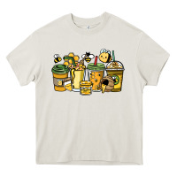 Cream Honey bee coffee cups Heavy Core Tee - HowdyJamesFarm