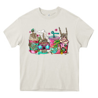 Cream skeleton summer coffee cups Heavy Core Tee - Jasminsmagicworld