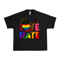 Black spread love not hate Urban Heavy Tee - FaDigitalArtStudio