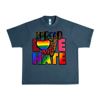 Midnight Navy spread love not hate Urban Heavy Tee - FaDigitalArtStudio