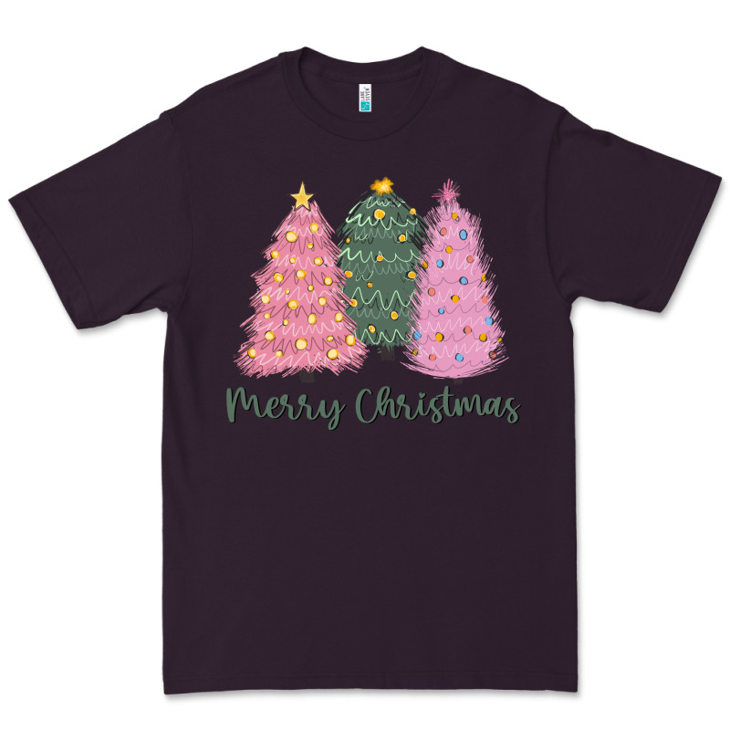 Merry Christmas Trees Premium Tee by CowGirlArtShop | Teevron