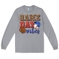 Heather Grey game day vibes Long Sleeve Tee - BundleAndBundleShop