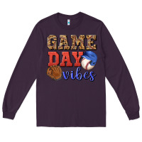 Plum game day vibes Long Sleeve Tee - BundleAndBundleShop