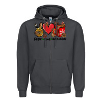 Smoke peace love  hot chocolate Zipper Hoodie - AdoDesignShop