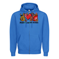 True Royal peace love  hot chocolate Zipper Hoodie - AdoDesignShop