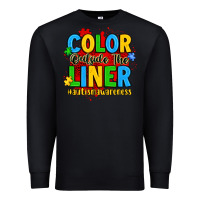 Black color outside the liner autism awareness Premium Sweatshirt - JahusDesignShop