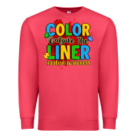 Cardinal color outside the liner autism awareness Premium Sweatshirt - JahusDesignShop