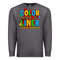 Charcoal Heather color outside the liner autism awareness Premium Sweatshirt - JahusDesignShop