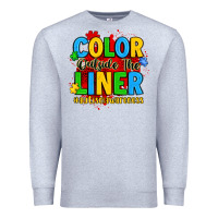 Heather Grey color outside the liner autism awareness Premium Sweatshirt - JahusDesignShop