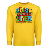 Lemon color outside the liner autism awareness Premium Sweatshirt - JahusDesignShop