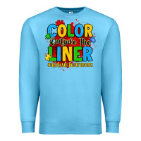 Ocean Blue color outside the liner autism awareness Premium Sweatshirt - JahusDesignShop