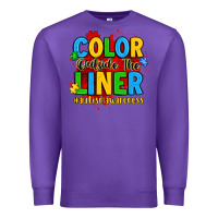 Purple color outside the liner autism awareness Premium Sweatshirt - JahusDesignShop