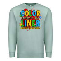 Seafoam color outside the liner autism awareness Premium Sweatshirt - JahusDesignShop
