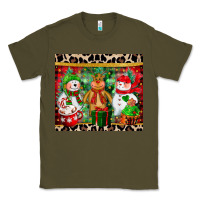 Army Green christmas snowman polar bear reindeer Classic Tee - CowGirlArtShop