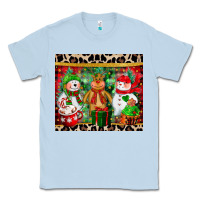 Dusty Blue christmas snowman polar bear reindeer Classic Tee - CowGirlArtShop