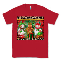 Red christmas snowman polar bear reindeer Classic Tee - CowGirlArtShop