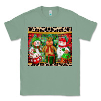 Sage christmas snowman polar bear reindeer Classic Tee - CowGirlArtShop