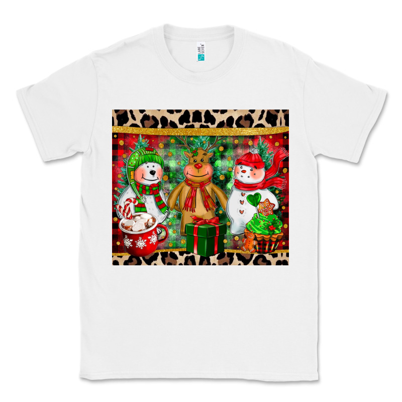Christmas Snowman Polar Bear Reindeer Classic Tee by CowGirlArtShop | Teevron