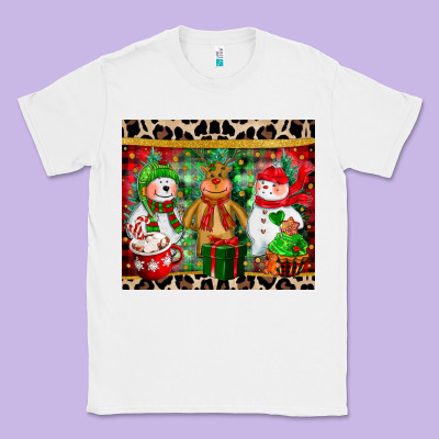 Christmas Snowman Polar Bear Reindeer Classic Tee Designed By Cowgirlartshop