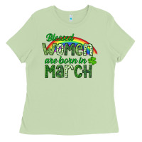 Matcha Blessed women are born in March Ladies Tee - CowGirlArtShop