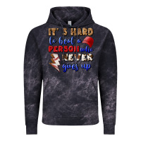Cloud Black It's Hard To Beat A Person Who Never Gives Up Vintage Hoodie - BundleAndBundleShop