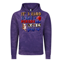 Cloud Purple It's Hard To Beat A Person Who Never Gives Up Vintage Hoodie - BundleAndBundleShop