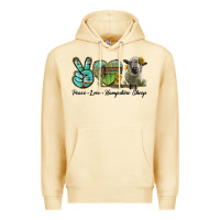 Pina Colada Peace Love Hampshire Sheep Premium Hoodie - LillyAllenDesigns