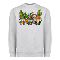 Heather Grey western gnomes with cactus Heavyweight Sweatshirt - AdoDesignShop