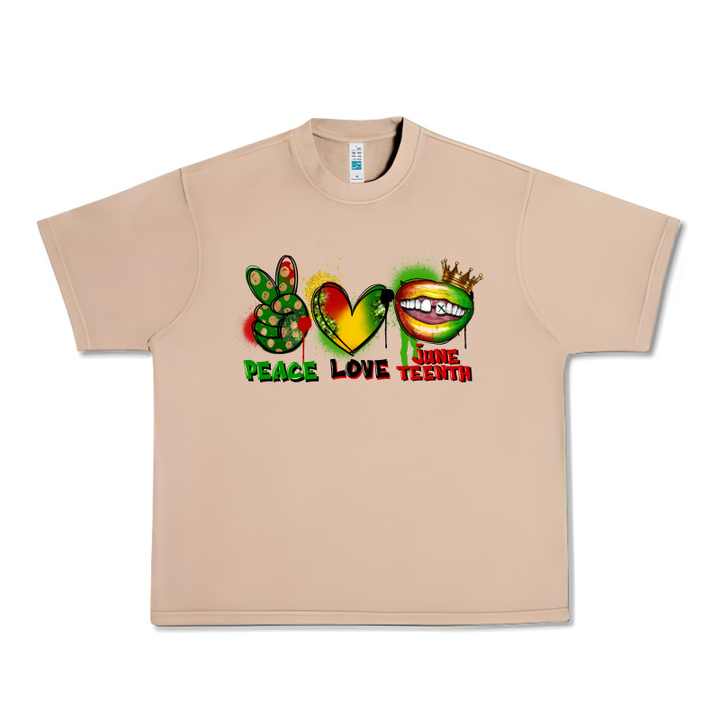 Peace Love Juneteenth Urban Heavy Tee by FaDigitalArtStudio | Teevron