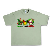 Oil Green Peace love Juneteenth Urban Heavy Tee - FaDigitalArtStudio