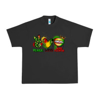 Pigment Black Peace love Juneteenth Urban Heavy Tee - FaDigitalArtStudio