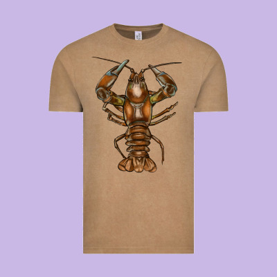 Crawfish Vintage Tee Designed By Fadigitalartstudio