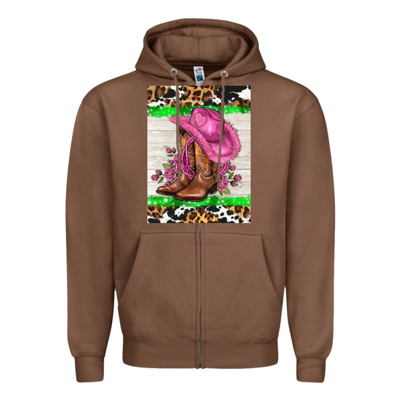 Cowgitl Hat And Roses Zipper Hoodie by AdoDesignShop | Teevron