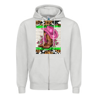 Dove Grey cowgitl hat and roses Zipper Hoodie - AdoDesignShop